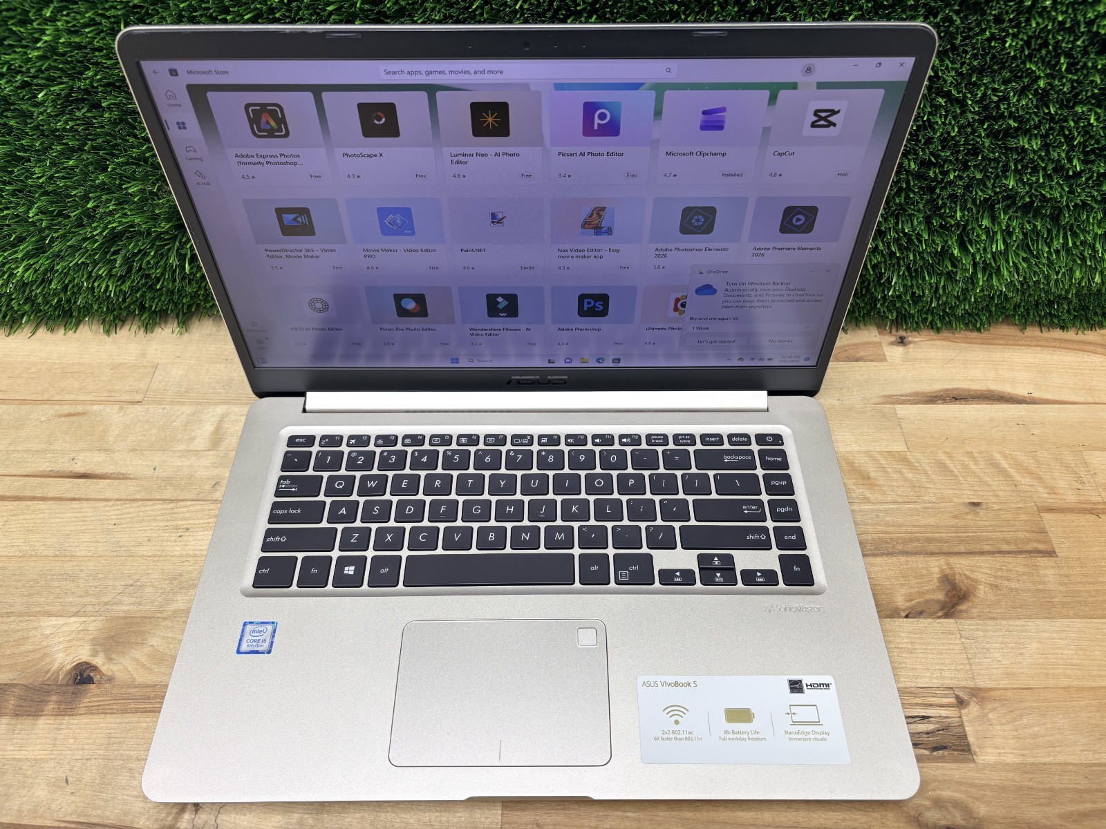 Asus VivoBook S Intel Core i5-8th Gen 1.60GHz 8GB RAM 1TB HDD Windows 11 Pro*