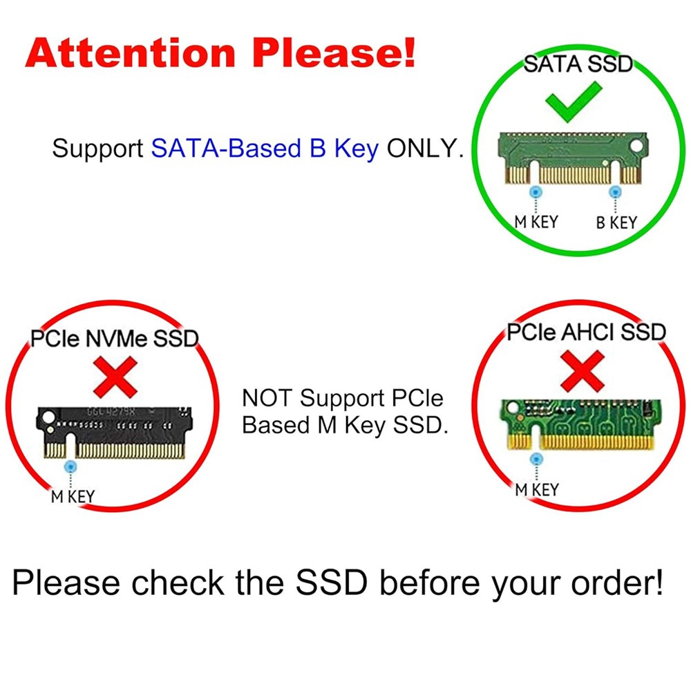 4PCS 2.5″SATA to M2 NGFF SSD Enclosure Converter Internal / External Adapter M.2