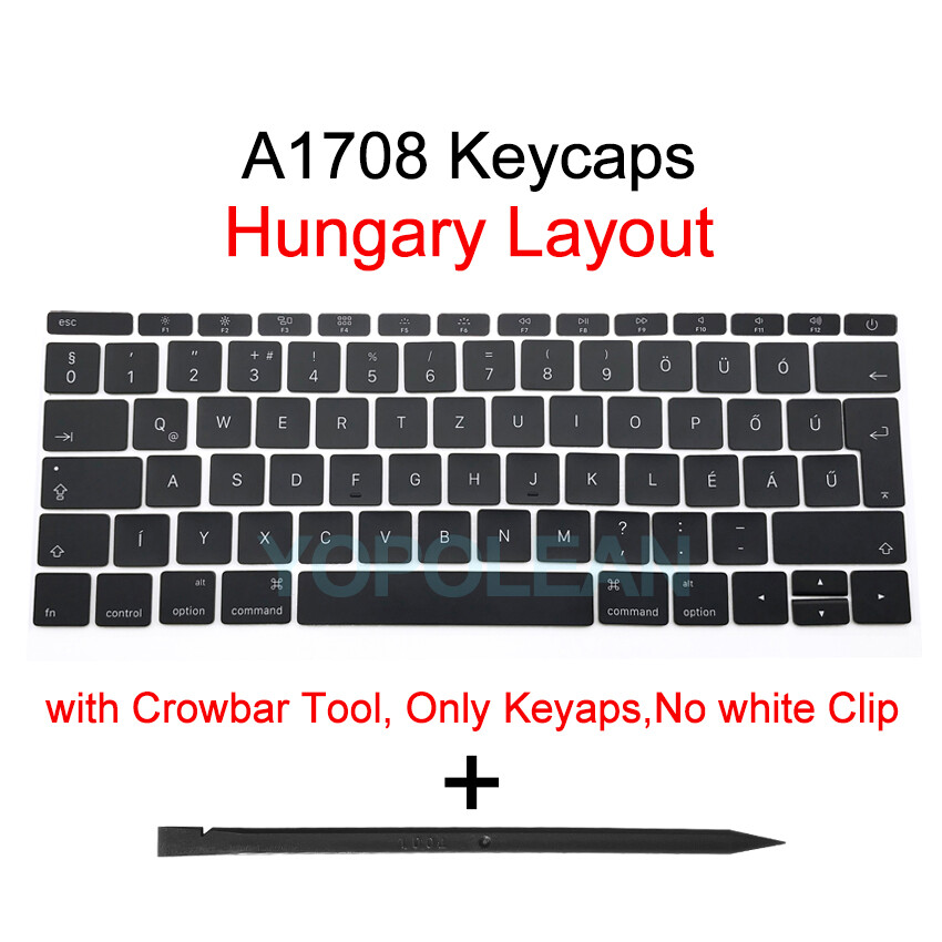 New Hungary HU Keyboard keys keycaps For Macbook Pro Retina 13″ A1708 2016 2017