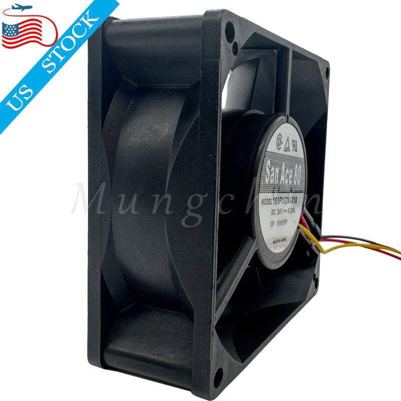 NEW Cooling Fan 109P0824A210 For Sanyo SANACE80 24V 0.29A 3pin 80*32mm