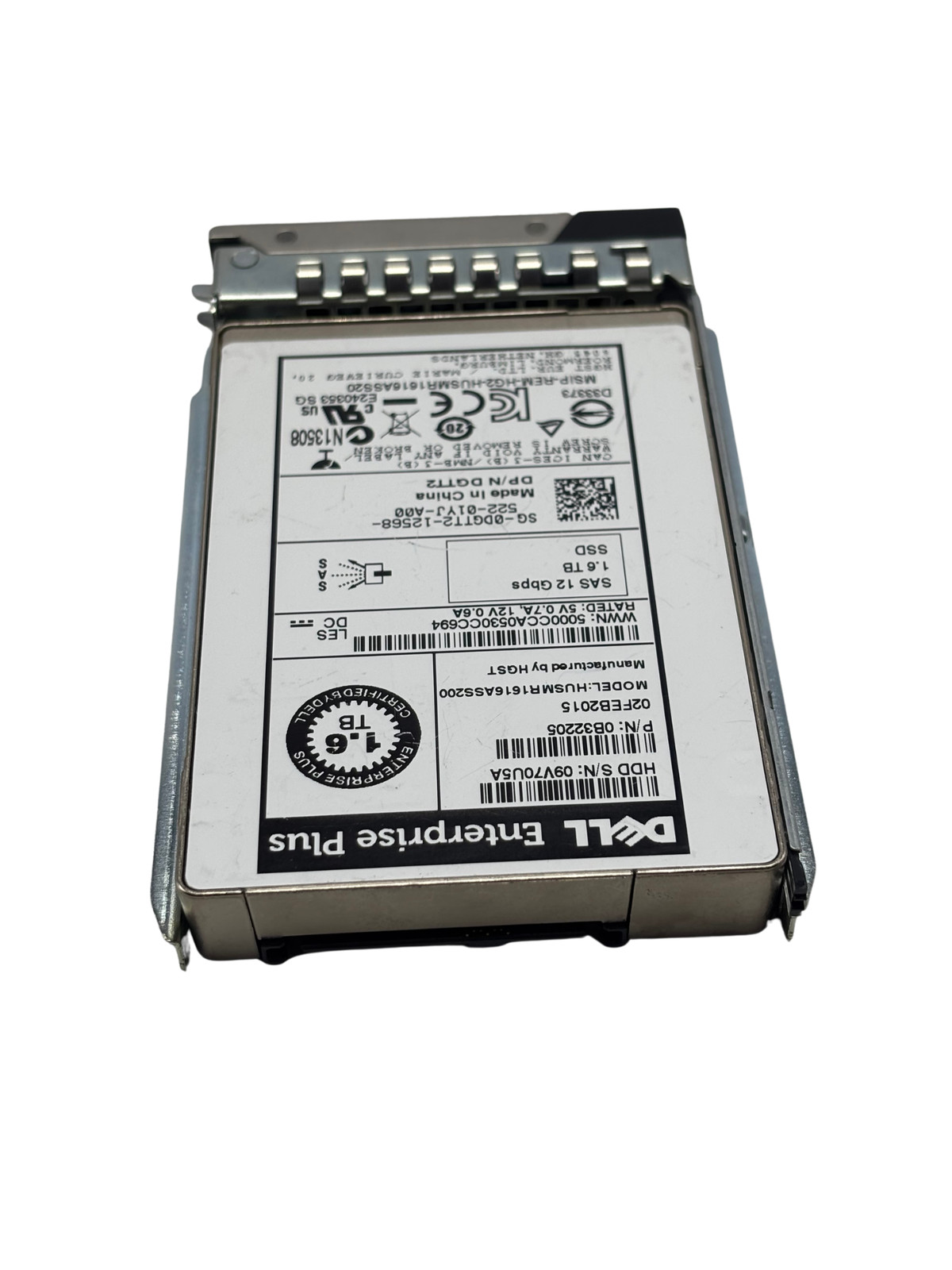 Dell HUSMR1616ASS200 1.6TB SAS 12G RI 2.5 SSD 0B32205 DGTT2 “