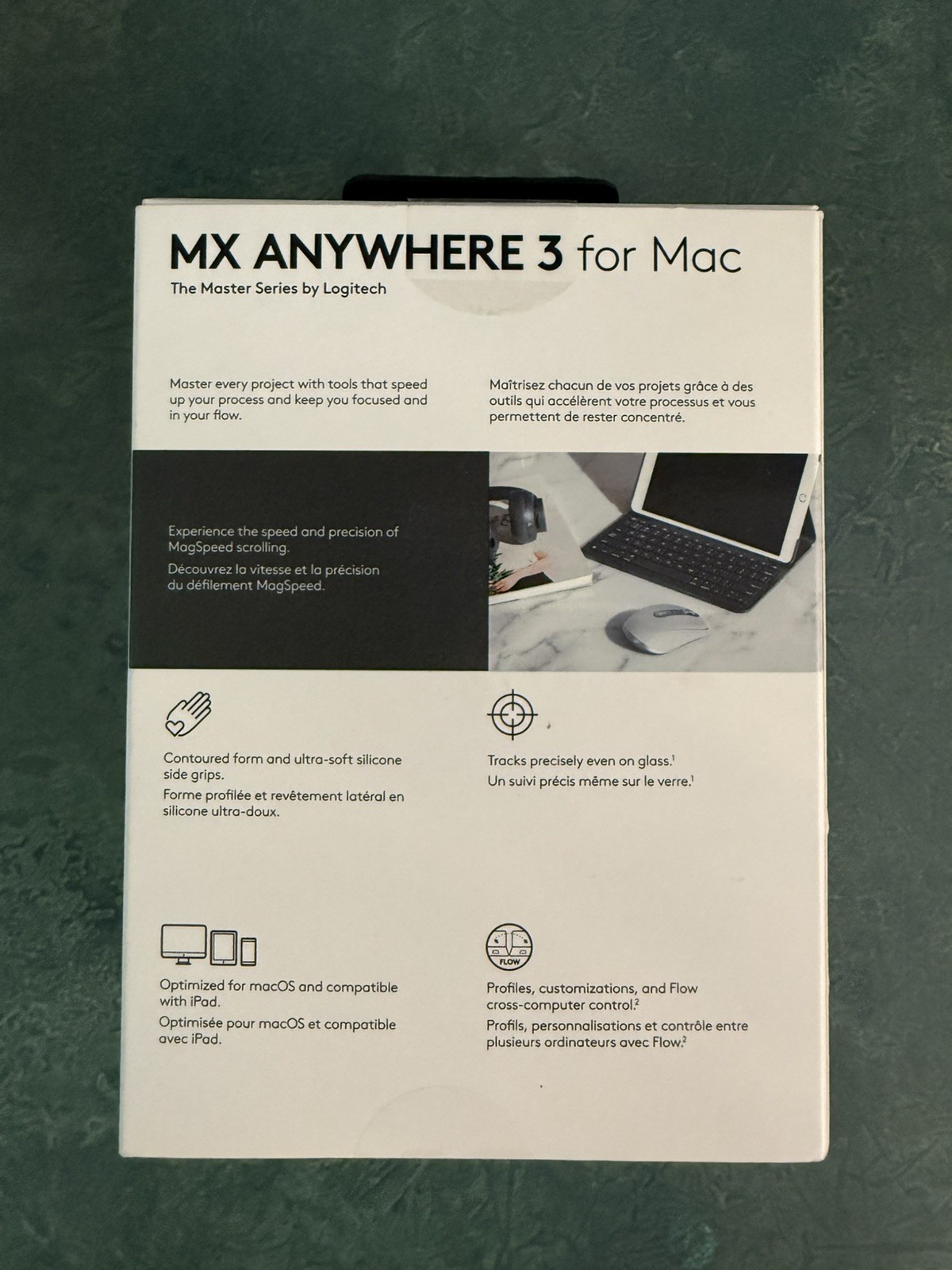 Logitech MX Anywhere 3 for Mac Wireless Mouse – Pale Gray – New Factory Sealed