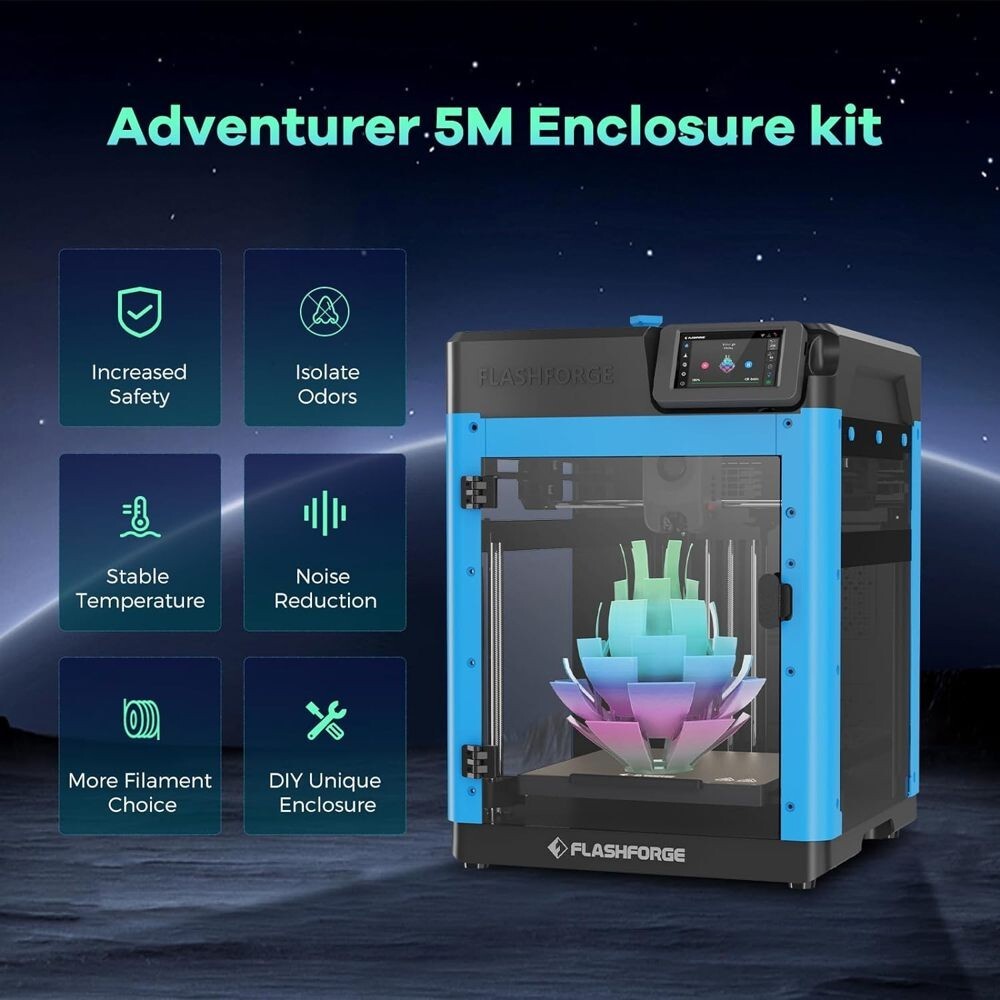 FLASHFORGE 3D Printer Enclosure Kit for Adventurer 5M DIY Design Printing ASA PC