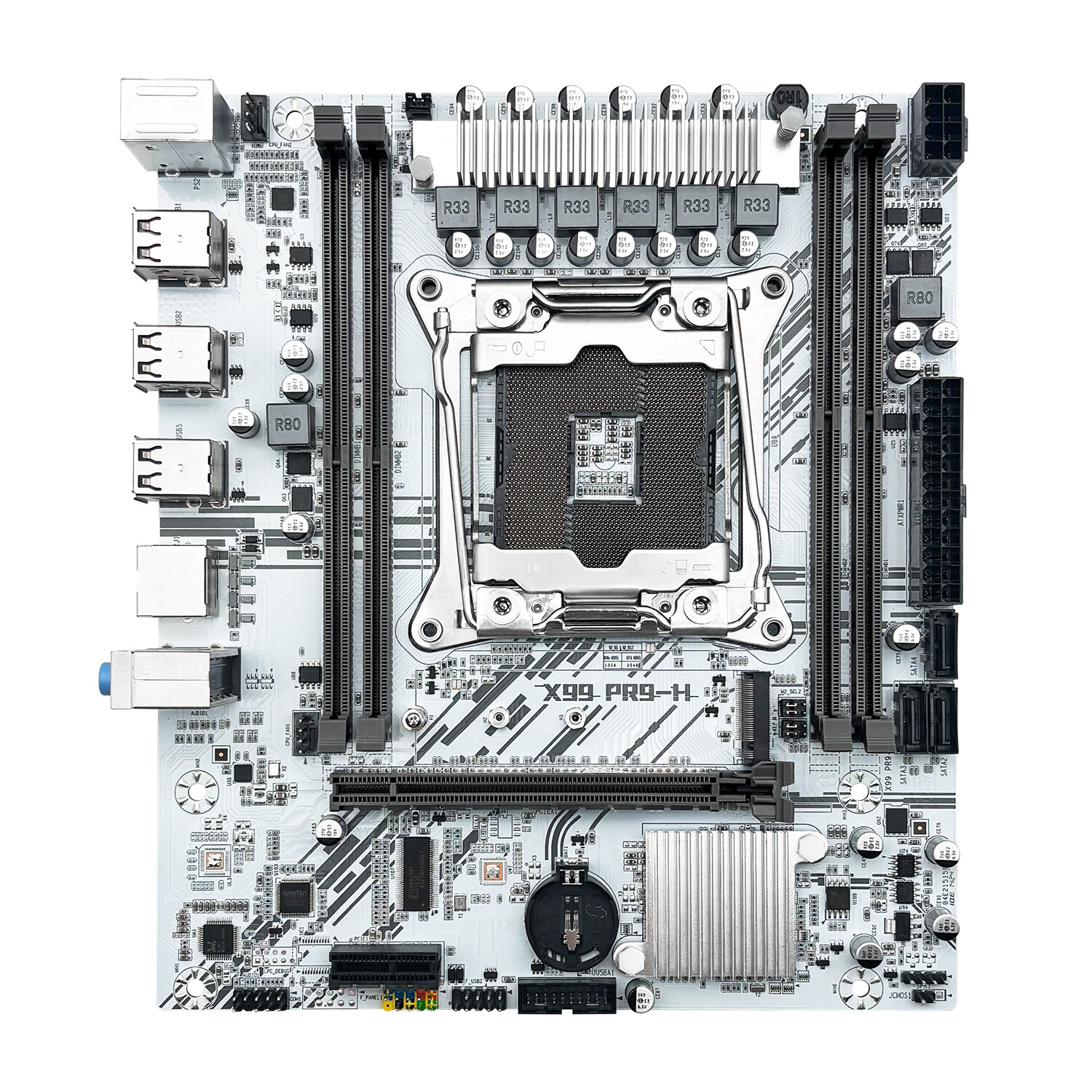 LGA 2011-3 White Motherboard 4 x DDR4 M.2 SATA 2.0 PCI-e 3.0 USB 2.0 M-ATX JXS