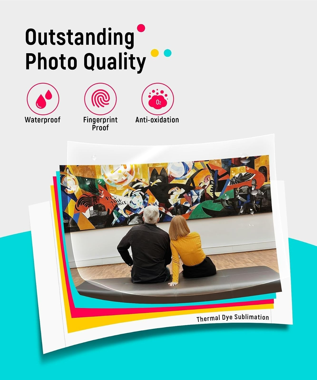 Liene M100 4×6” Photo Printer, Full-Color Portable Printer, 100 Sheets