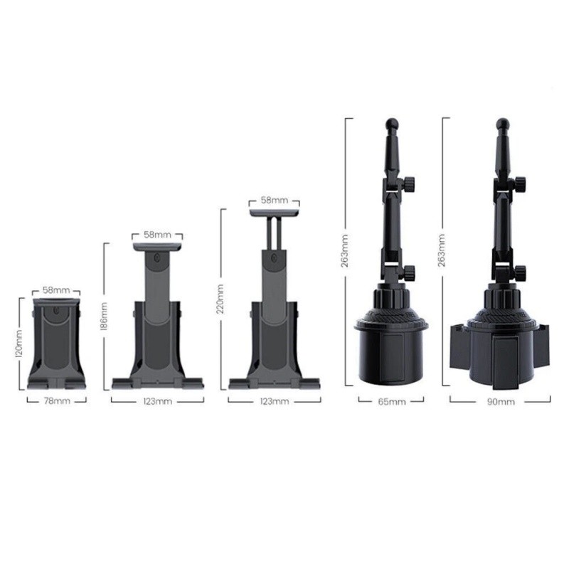 360 Degree Car Mount Adjustable Cup Holder Stand Cradle For iPhone iPad Tablet
