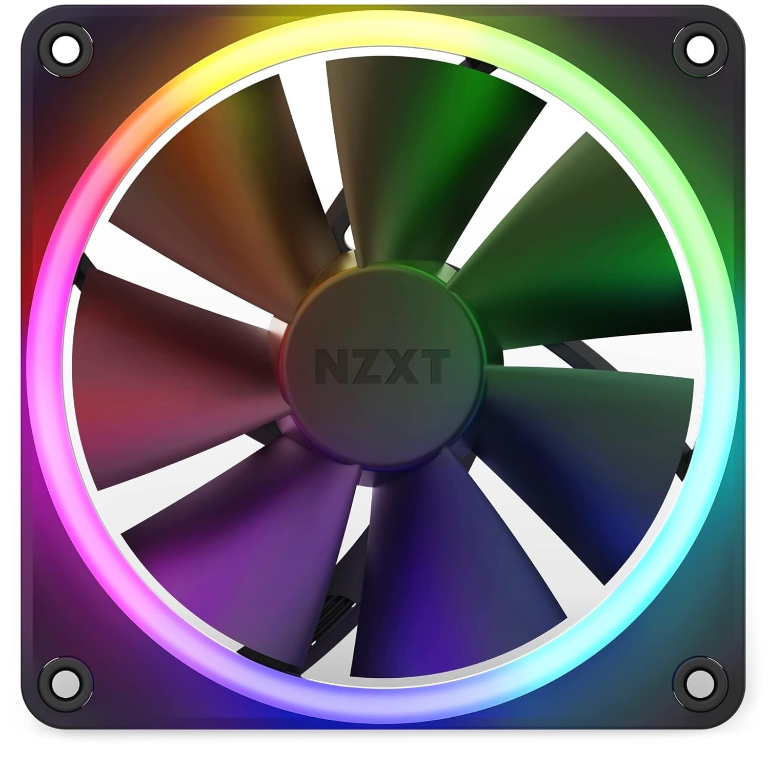 NZXT F120 RGB 120mm RGB PWM PC Fan High Airflow, Low Noise Fluid Dynamic Bearing