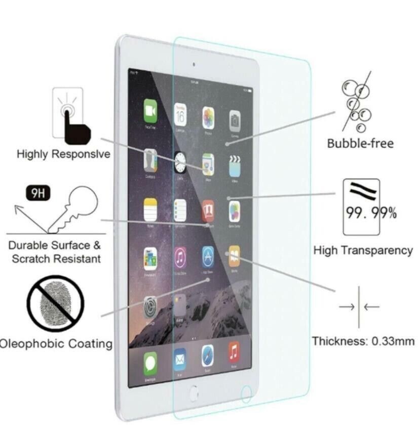{3xPack} HD Clear Tempered Glass Screen Protector For iPad 10.2 7th 8th 9th Gen
