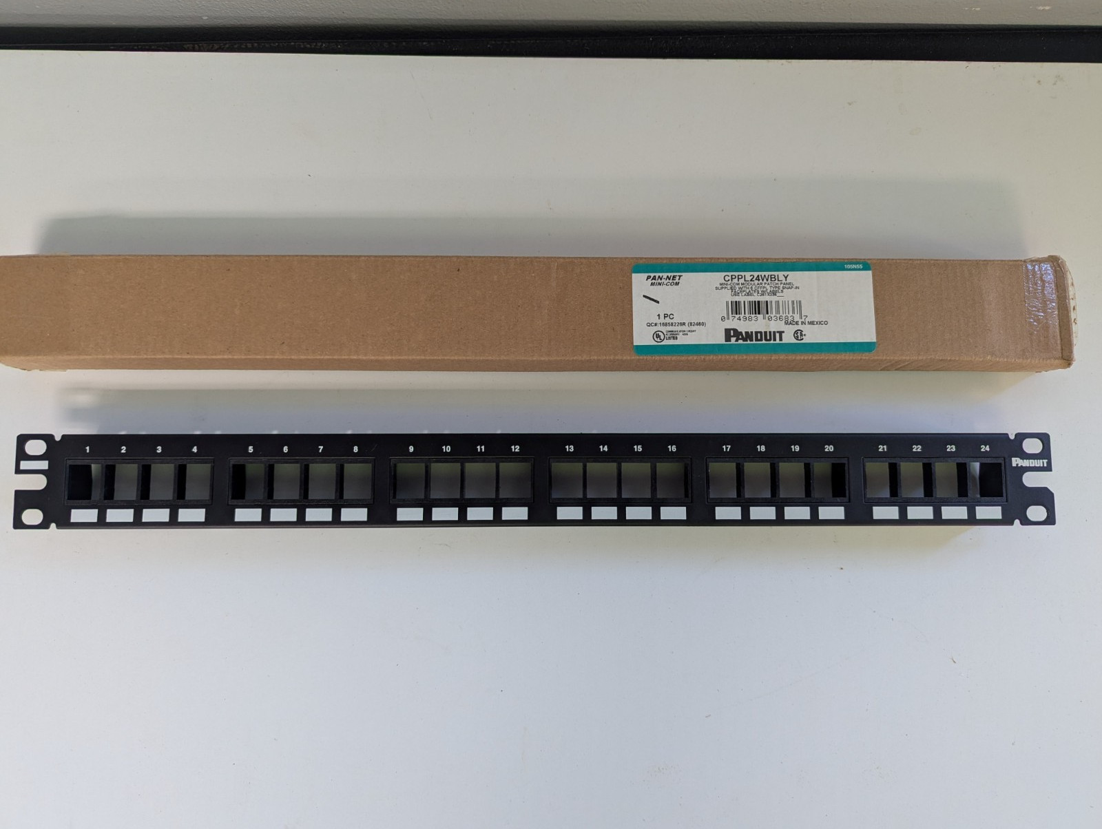For Panduit CPPL24WBLY MINI-COM MODULAR PATCH PANEL 24 PORT