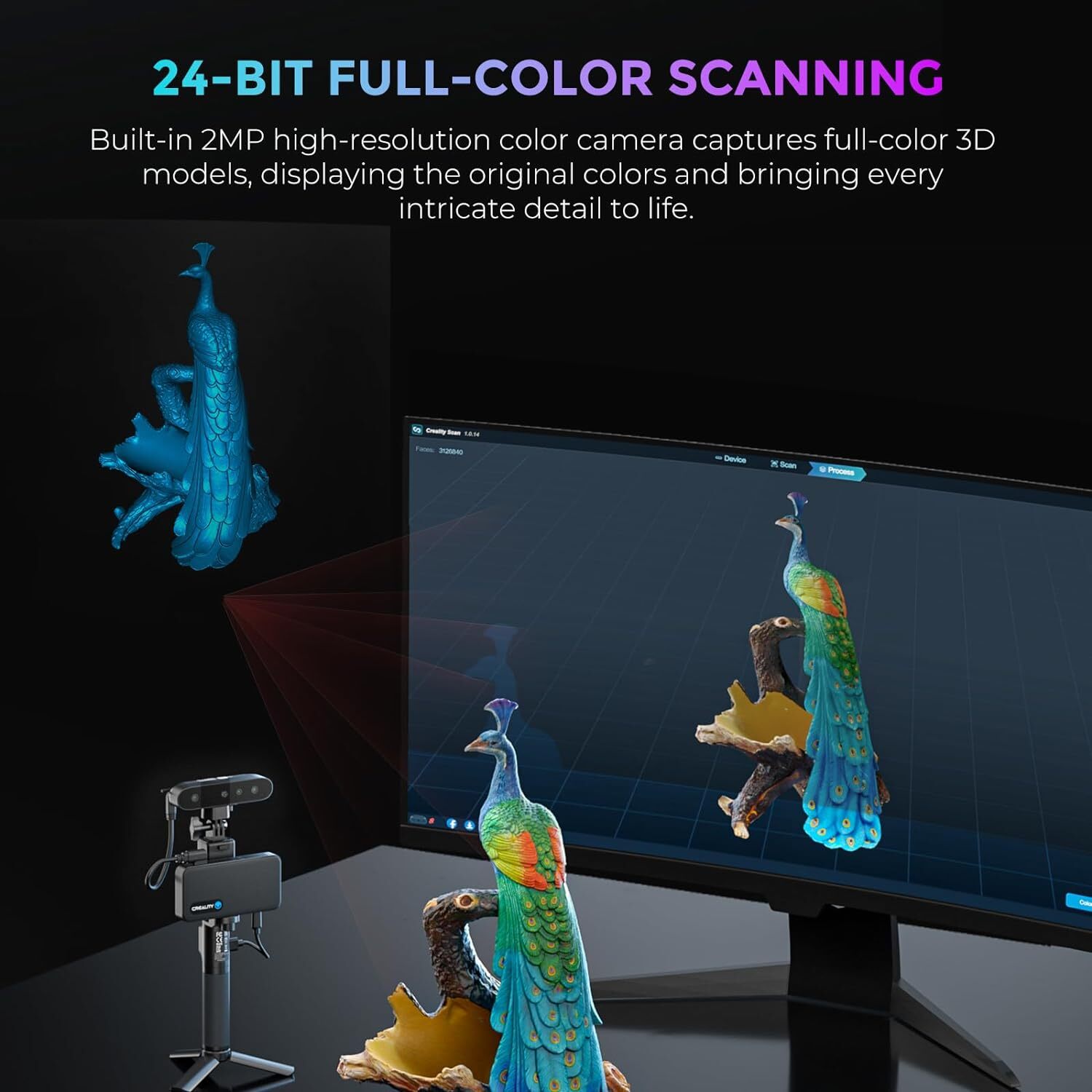 Creality CR-Scan Ferret Pro 3D Scanner Fast Scan Portable for iOS Mac Windows