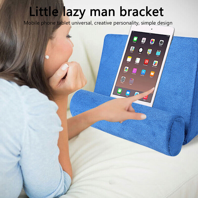 NEW IPad Laptop Holder Tablet Multi-Angle Soft Pillow Lap Stand Phone Cushion