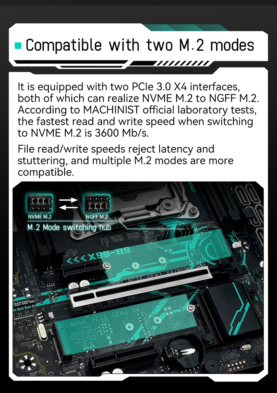 LGA 2011-3 Motherboard DDR4 with M.2 Slot USB 3.0SATA 3.0 PS/2, M-ATX Mainboard