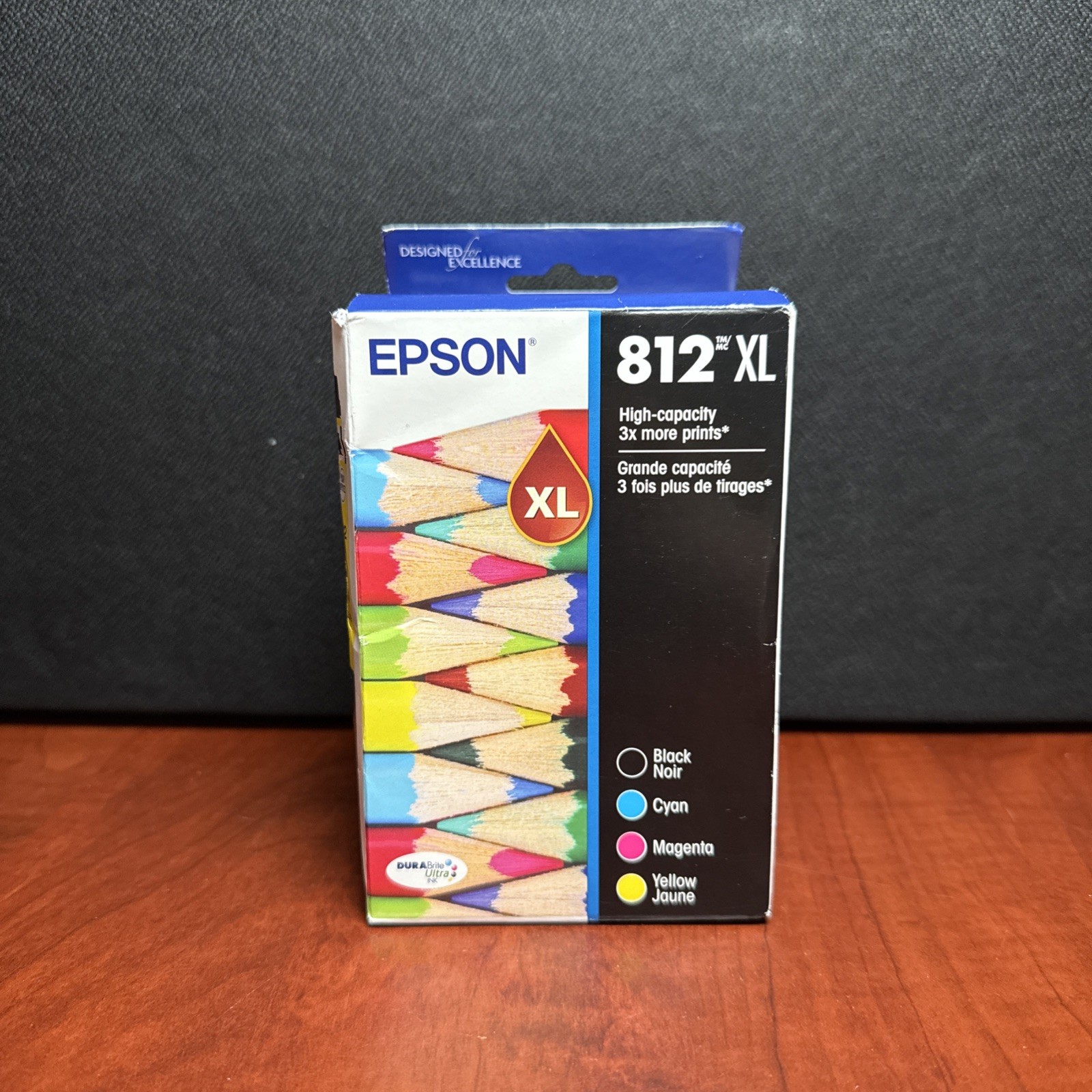 Epson 812XL 4 pack Black Cyan Mag Yellow Ink XL Cartridges (8876) New