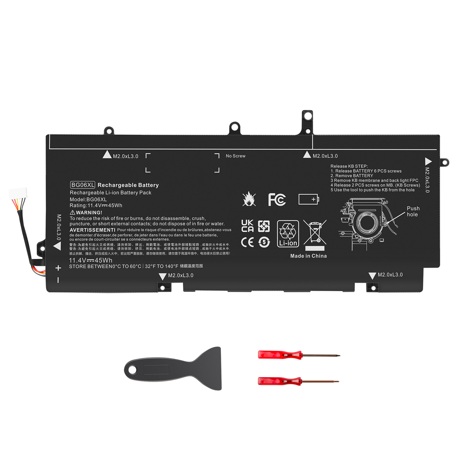 BG06XL BG06045XL Battery for HP EliteBook Folio 1040 G3 Series 804175-181