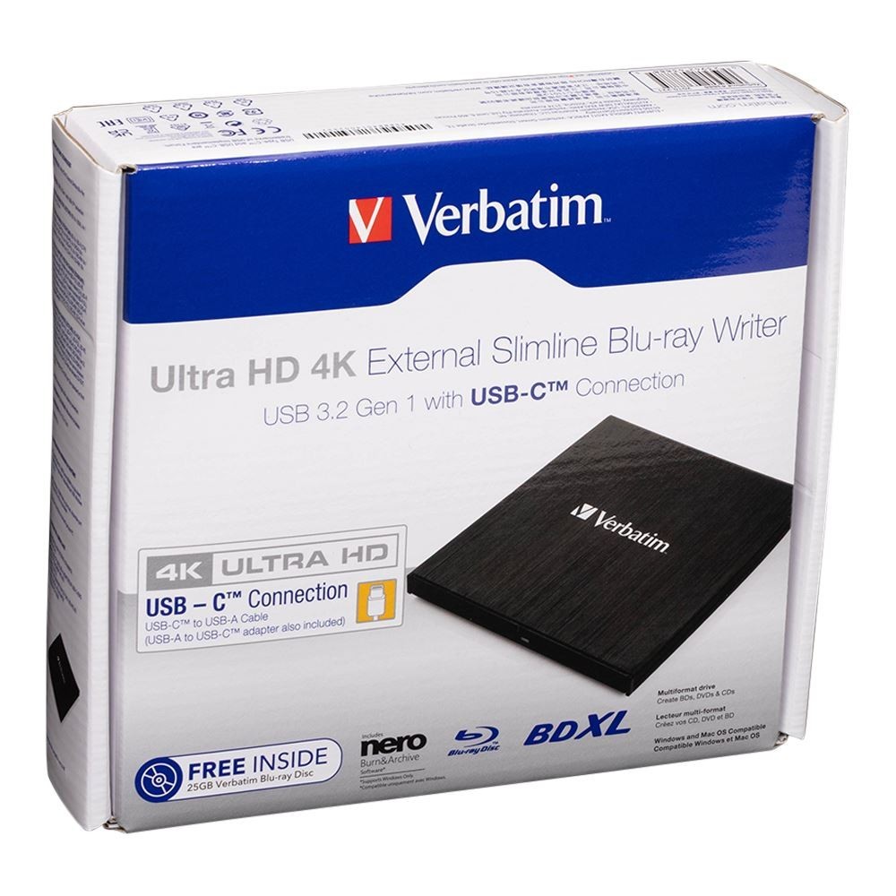 Verbatim 4K UHD Blu-Ray Burner Flashed UNLOCKED LibreDrive MakeMKV 43889 (LG)