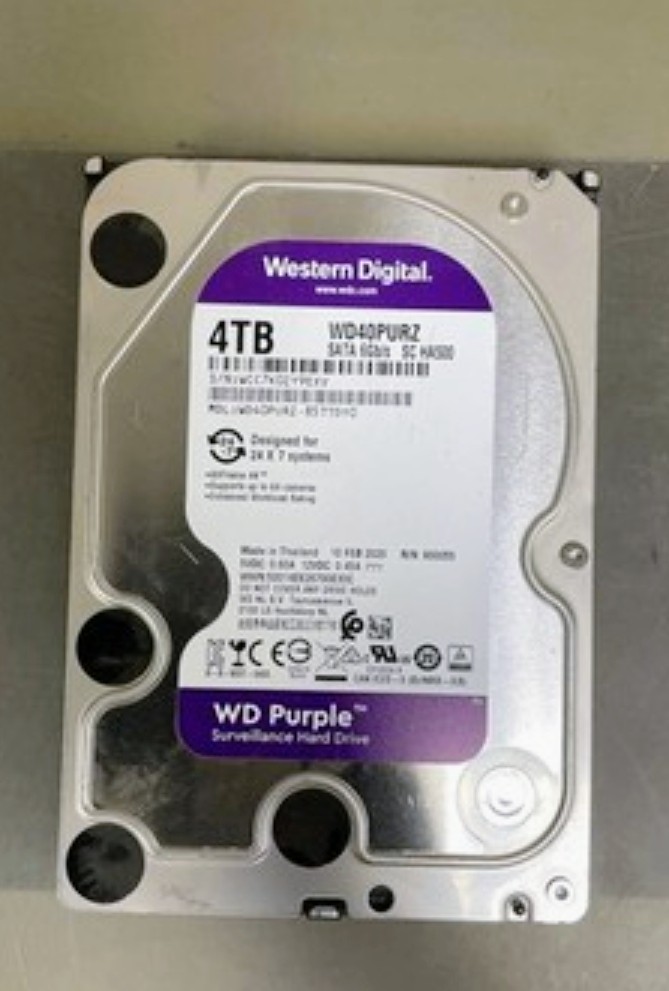 Western Digital Purple 4TB,Internal,5400 RPM,3.5 inch (WD40PURX) Hard Drive