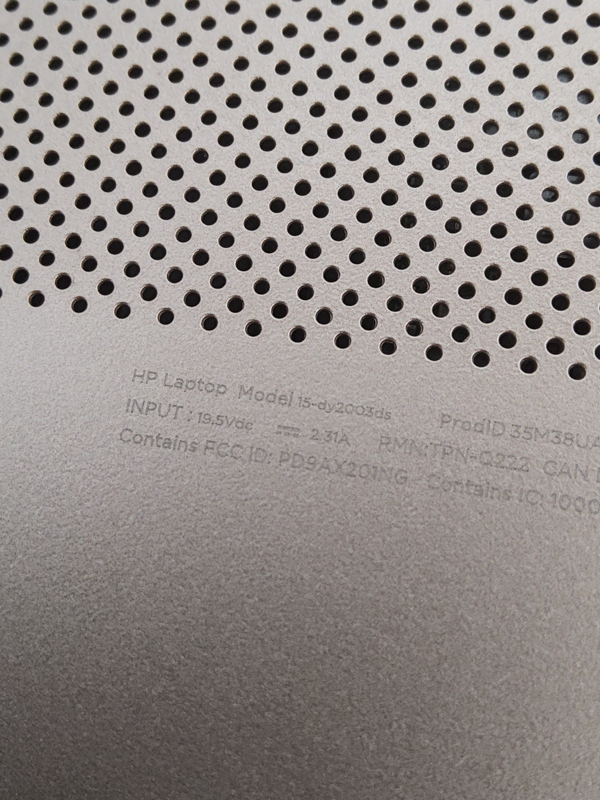 HP laptop Model 15-dy2003ds