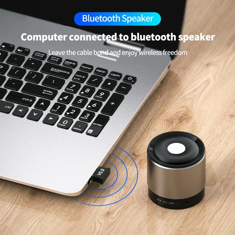 USB Bluetooth 5.0 Wireless Audio Music Stereo Adapter Dongle receiver For TV PC