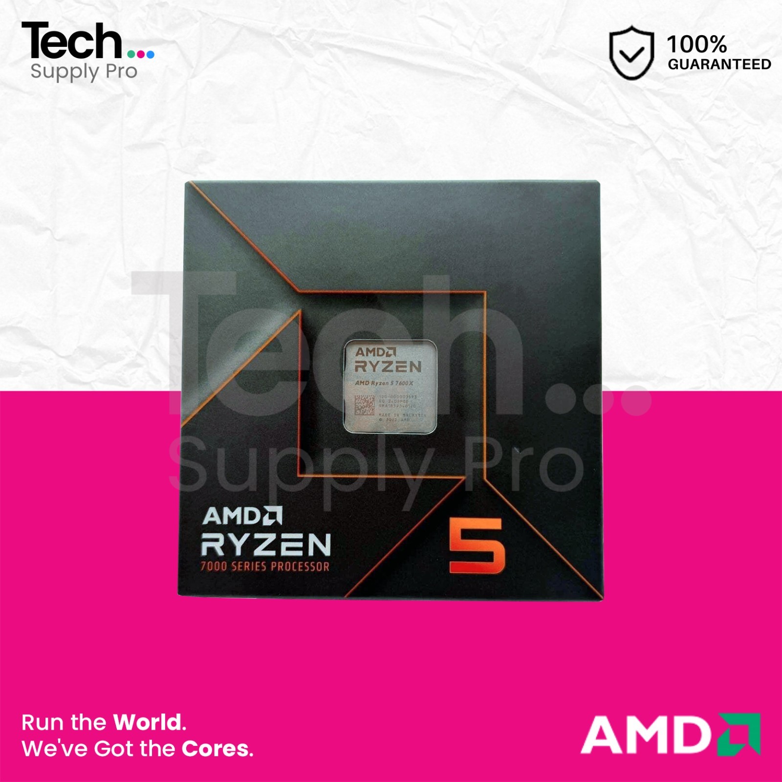 100-100000593WOF AMD Ryzen 5 7600X 6-Core 4.70GHz 32MB 105W AM5 Processor