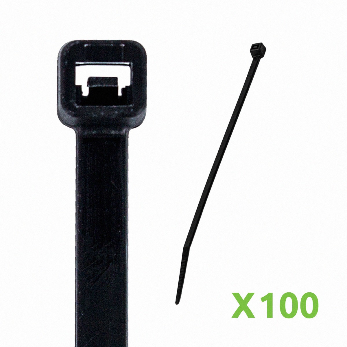 14 Inch Nylon UV Resistant Cable Wire Zip Tie 50 lbs Black 100 Pack Lot Pcs Qty