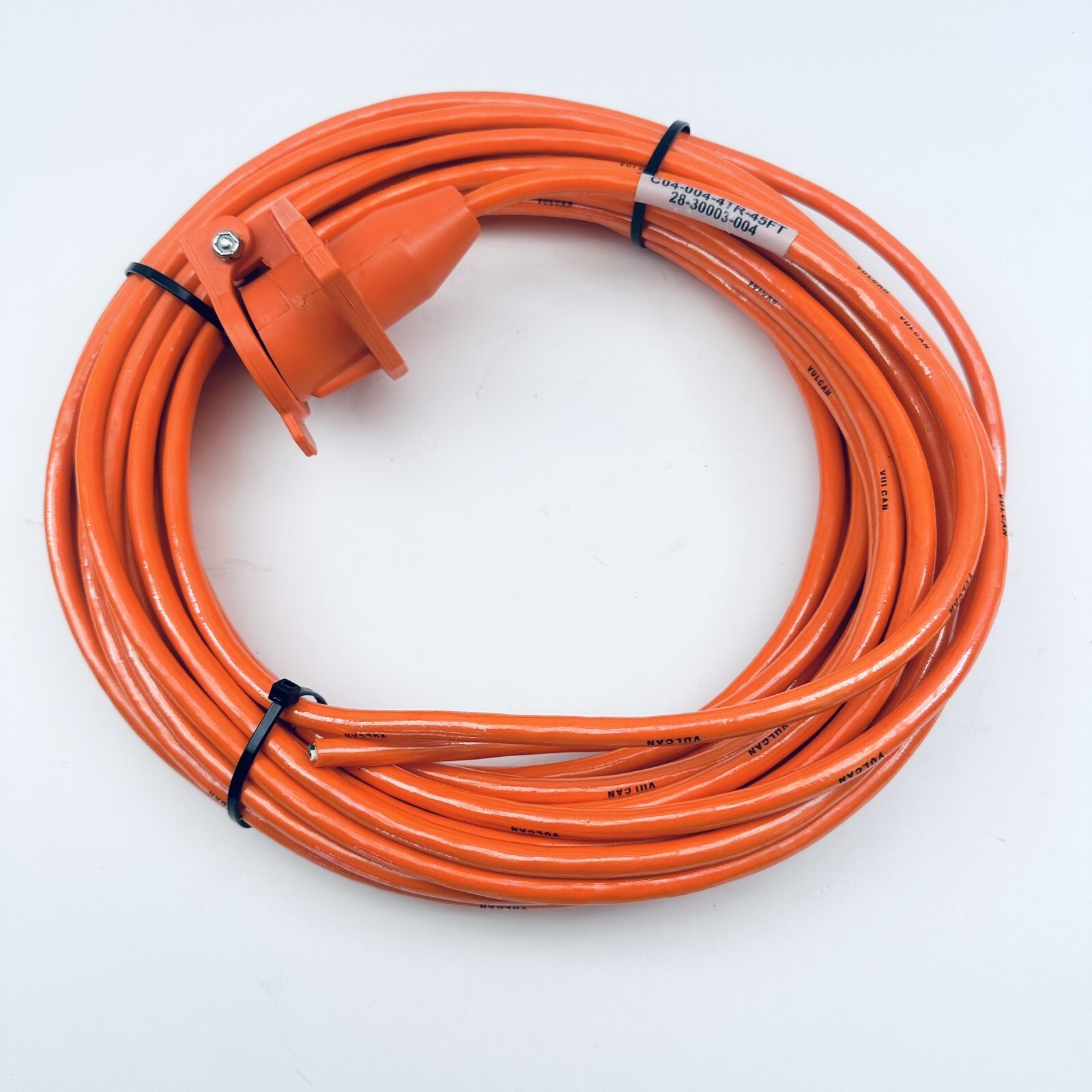 VULCAN ORANGE REACH CABLE 45FT WITH PLUG FOR TRAILER #C04-004-4TR-45ft