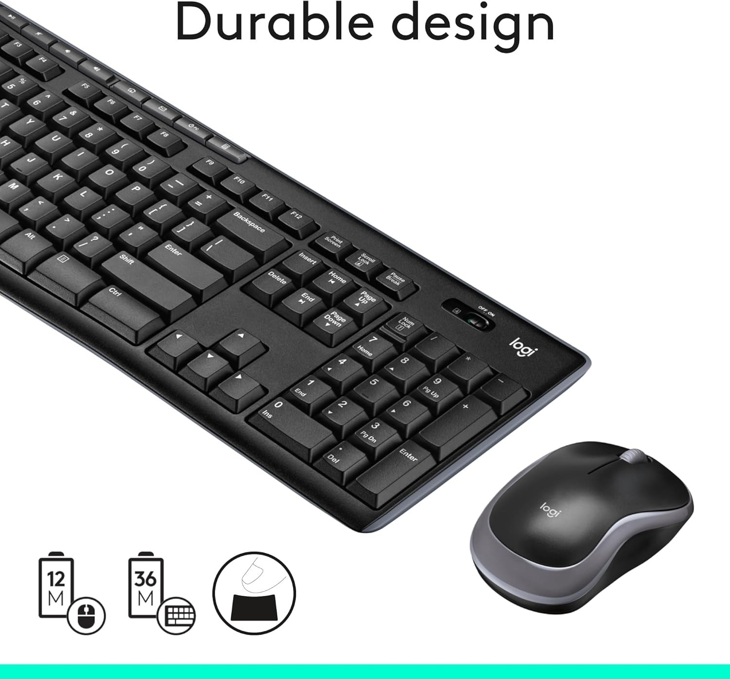 Logitech MK270 Wireless Keyboard & Mouse Combo for Windows 2.4GHz Wireless Black