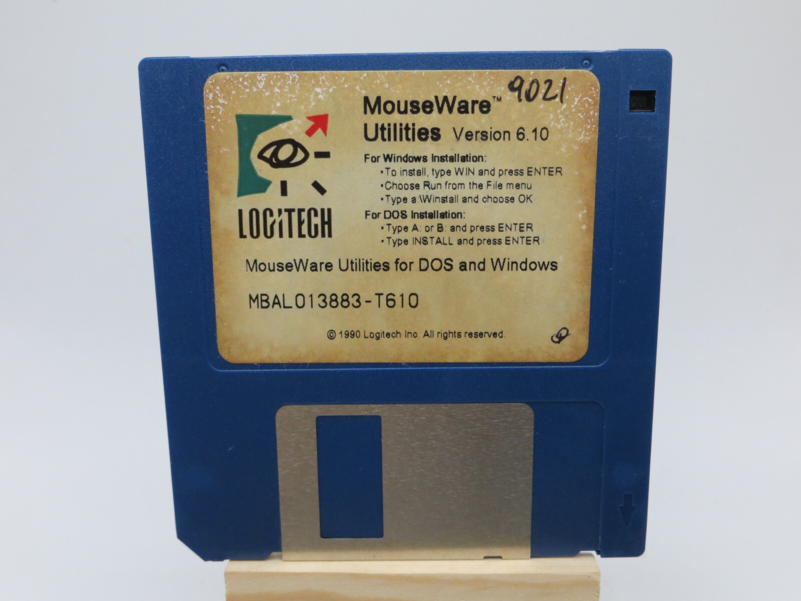 3.5″ Floppy Disk LOGITECH MouseWare Utilities Version 6.10 DOS / WIN software 2