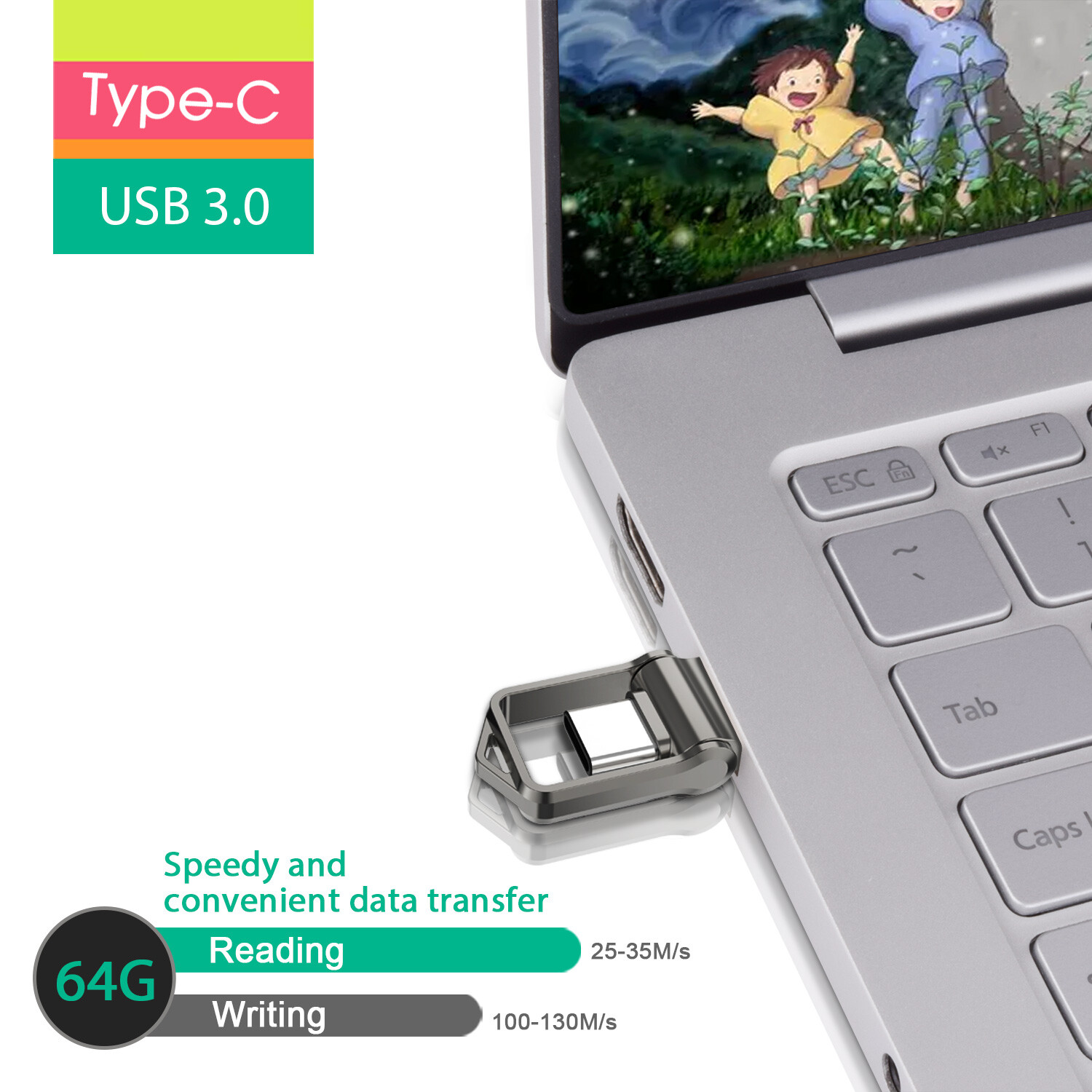 Mini32GB OTG USB3.0 Flash Drive Memory Stick Type C Pen Drive For Samsung Galaxy