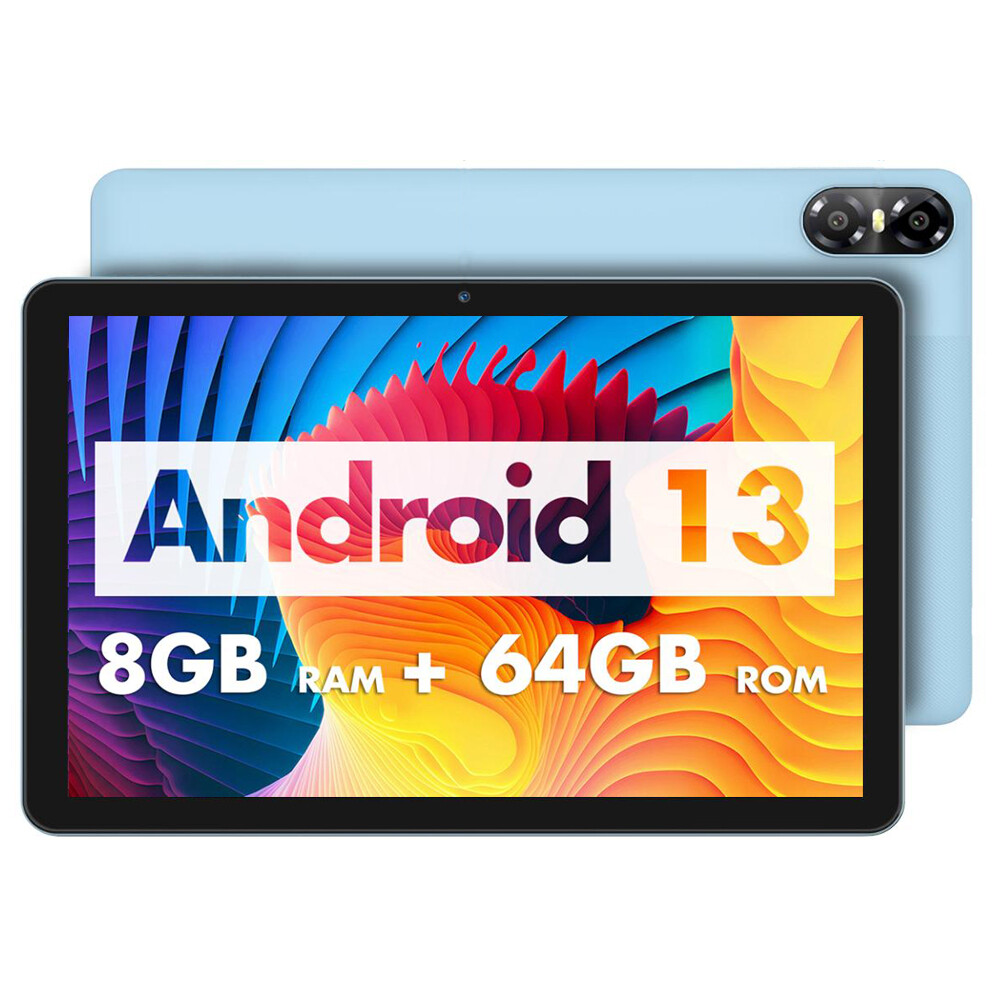 10 inch Android 13 Tablet 8GB+64GB Quad-Core Pad Wifi 6000mAh Daul Camera New