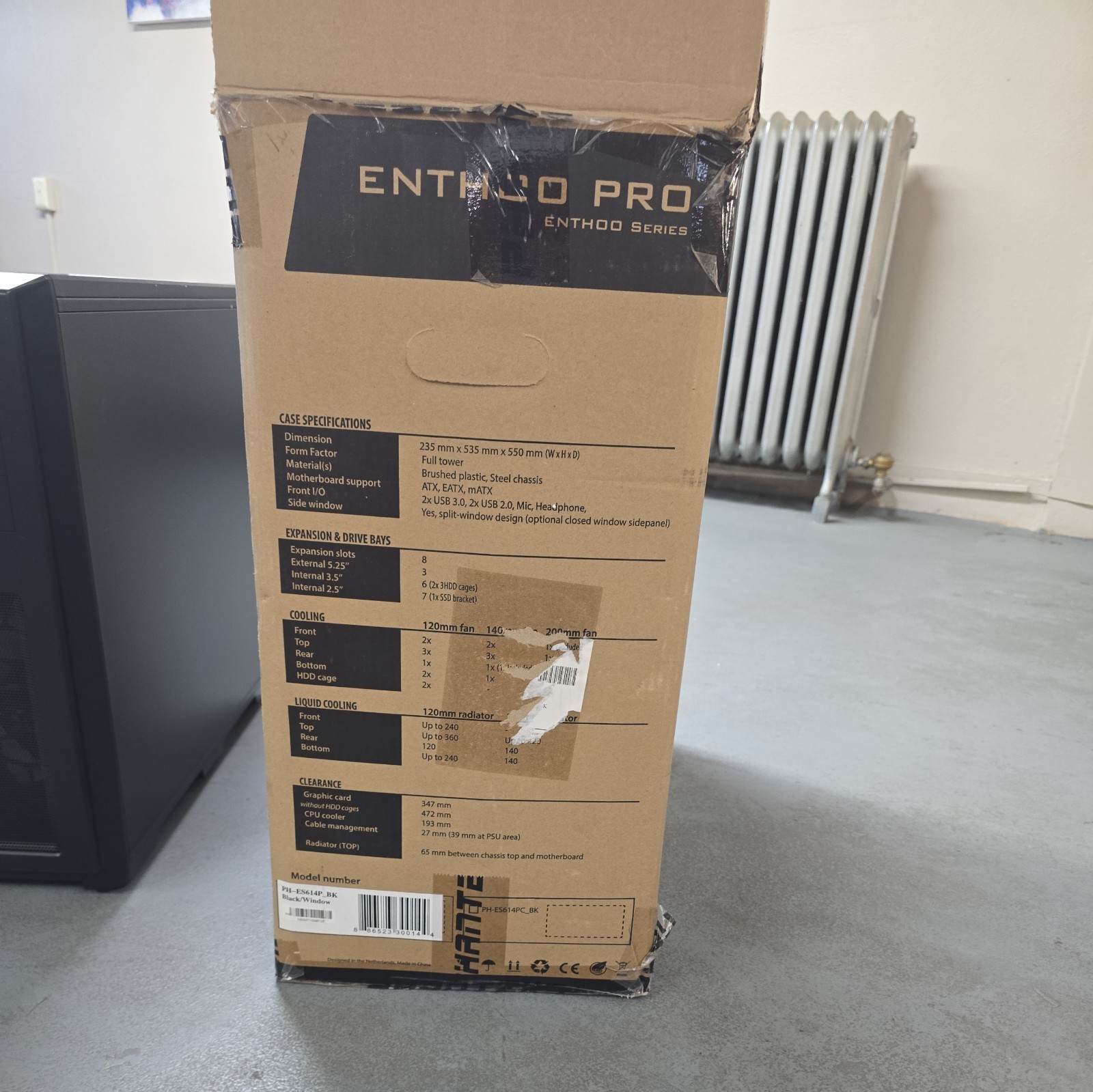 Phanteks (PH-ES614PTG_BK) Enthoo Pro ATX Chassis, Tempered Glass, Intergrated…