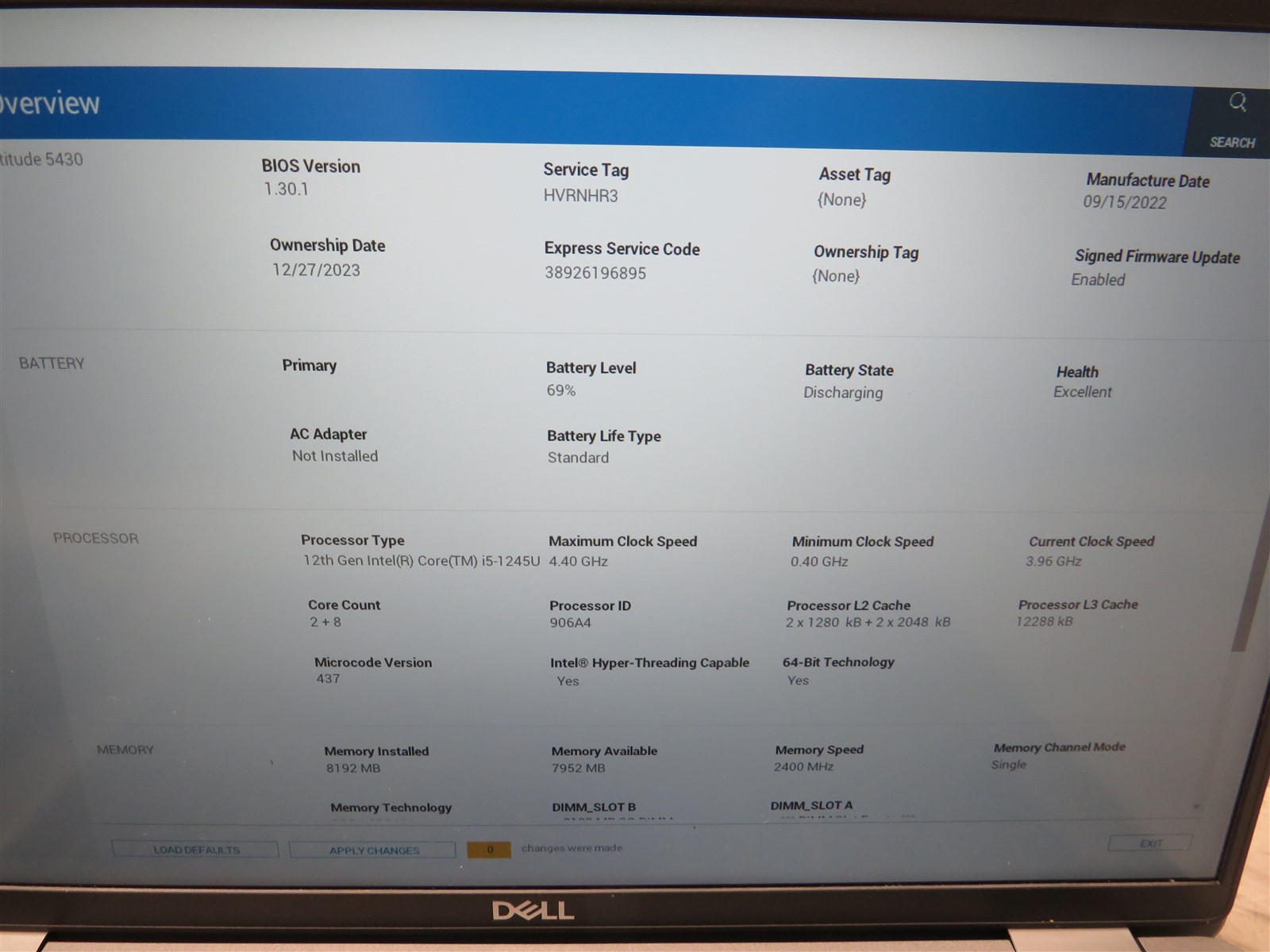 Dell Latitude 5430 Laptop Intel i5-1245U@4.4GHz 8GB RAM – AC #3