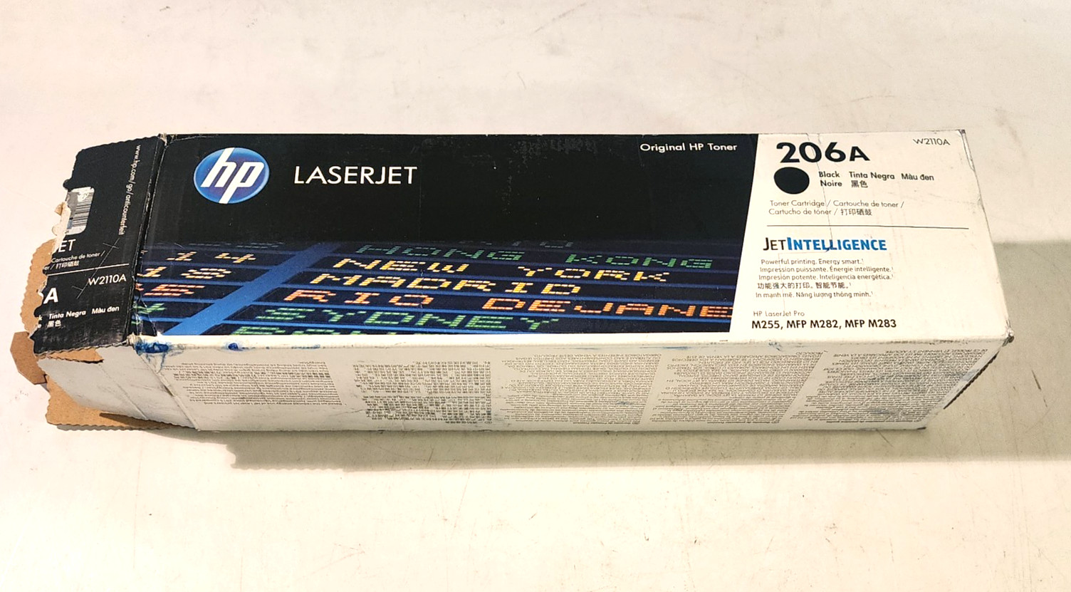 HP 206A W2110A Black Toner Cartridge M255 Genuine New Open Box Sealed Cradle