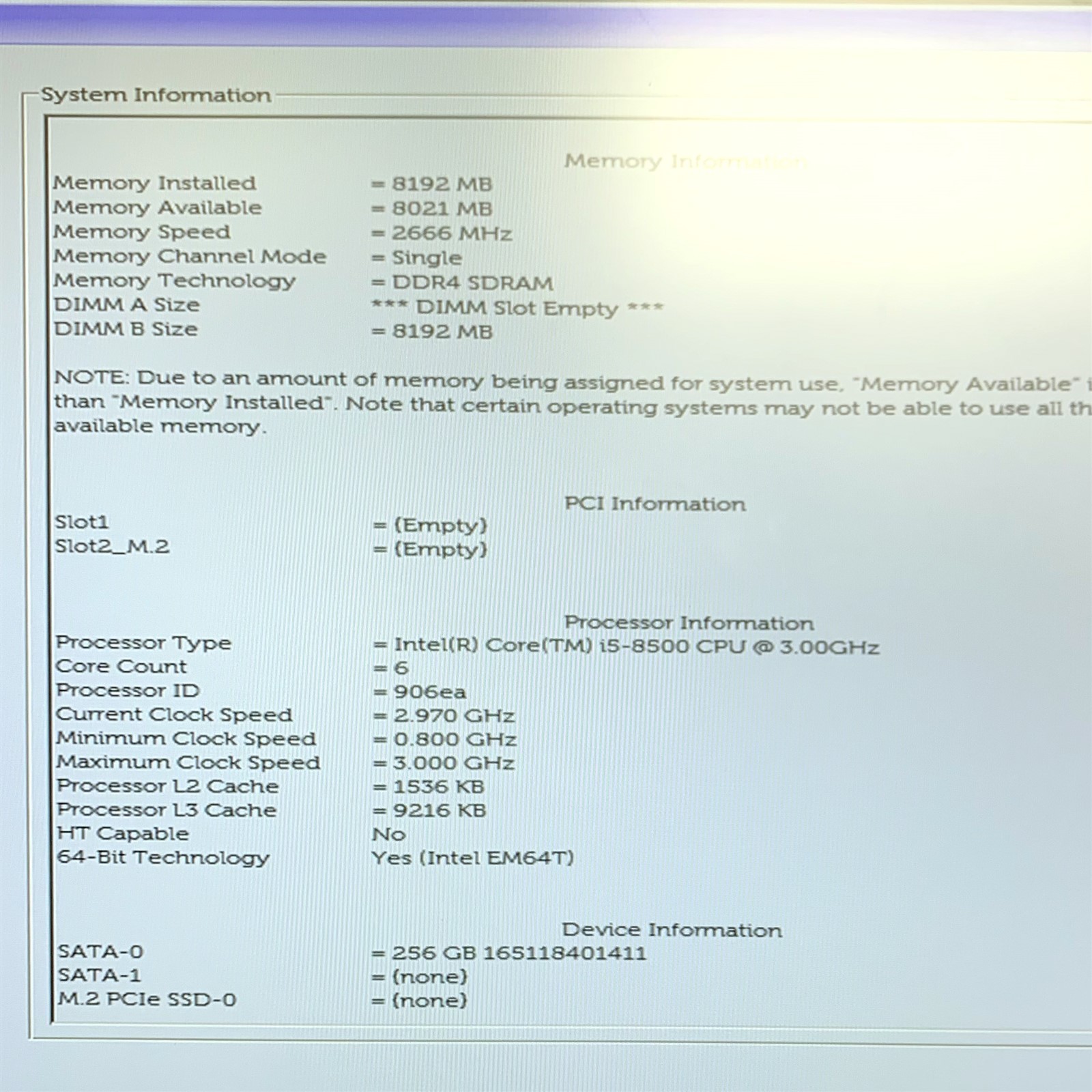 Dell Optiplex 7460 AIO 24″ FHD Intel i5-8500 3.00GHz 8GB 256GB Win 11 No Stand