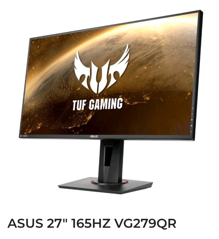 ASUS TUF Gaming Monitor VG279QR 27″ IPS FHD 165Hz G-Sync w/Ergonomics Stand NEW
