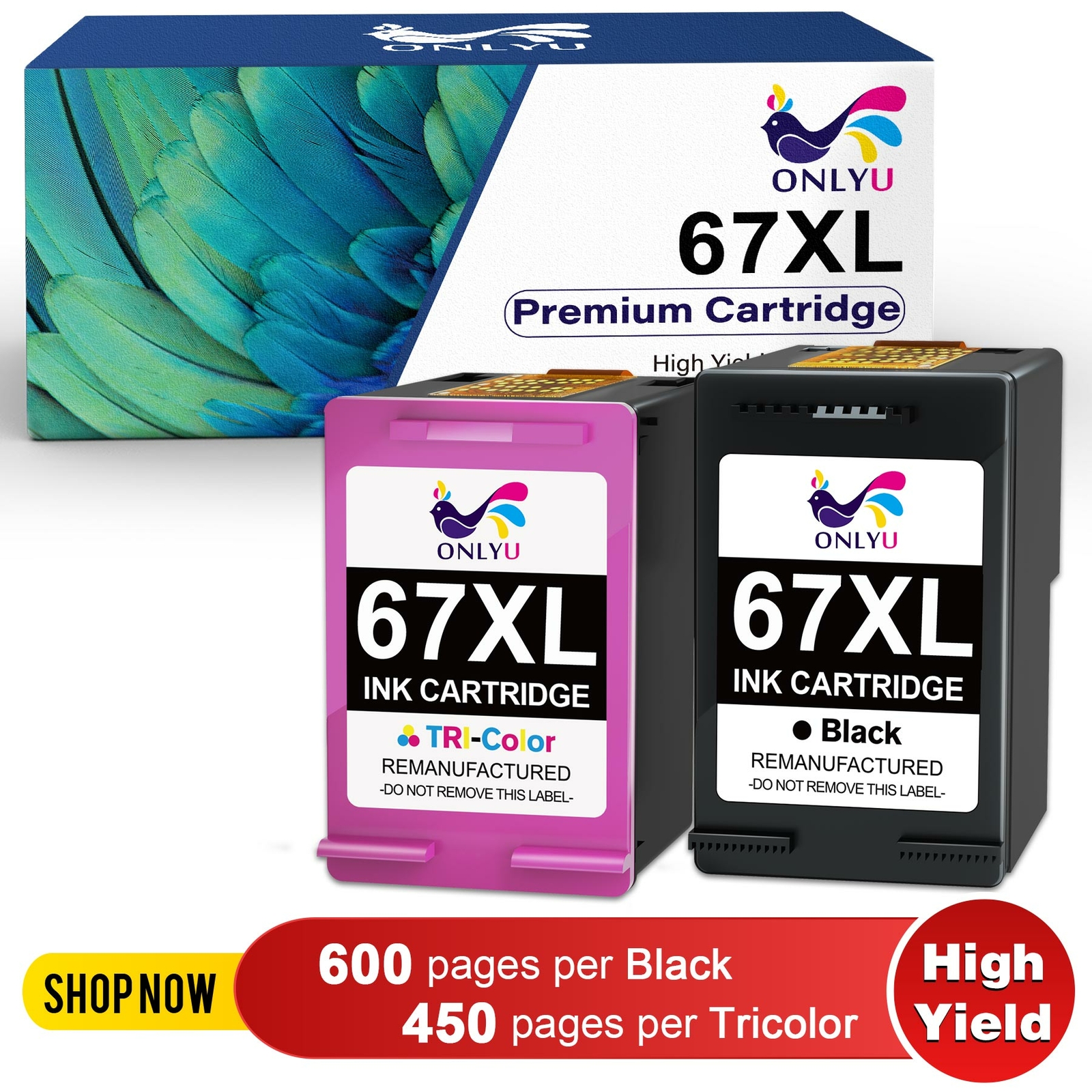 67XL 67 XL Ink Cartridge for HP Deskjet 2722 2732 2752 2755 4140 4152 4158 lot