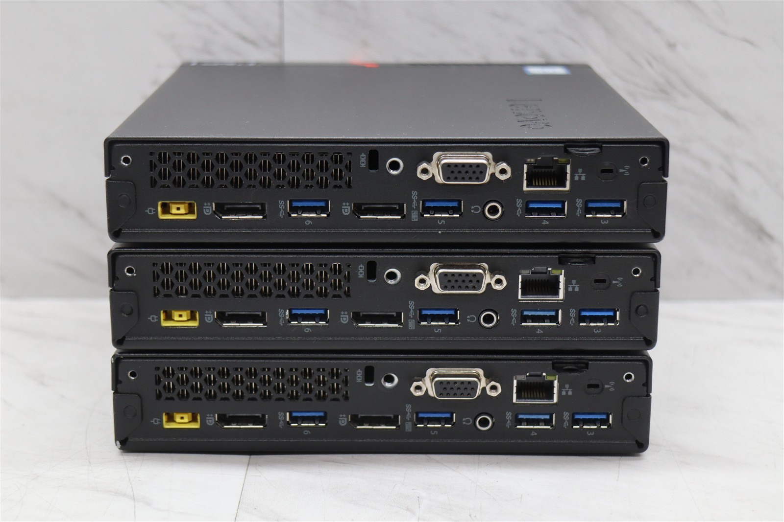 3 LOT – Lenovo ThinkCentre M900 Mini PC Computer i5-6500T 2.50GHz 8GB w/ Adapter