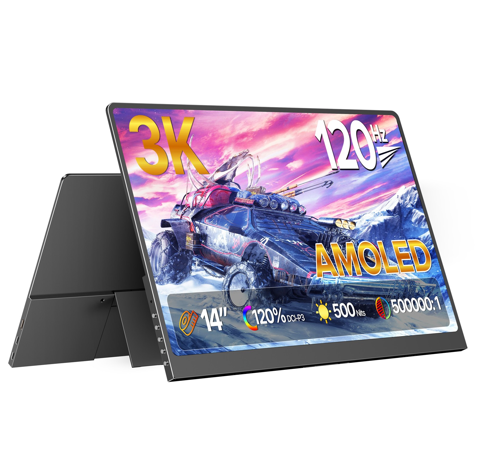 UPERFECT 14″ 2880×1800 OLED Portable Monitor 120Hz Gaming Monitor for PS4/5 Xbox