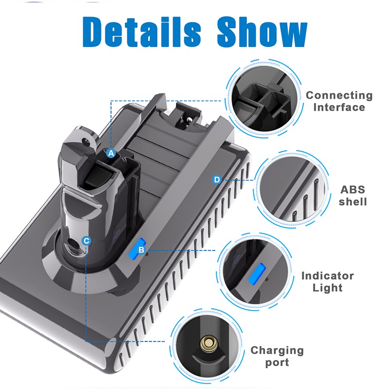 For Dyson Battery V6 DC58 DC61 Motorhead Absolute Handheld Cleaner 5.5Ah Battery