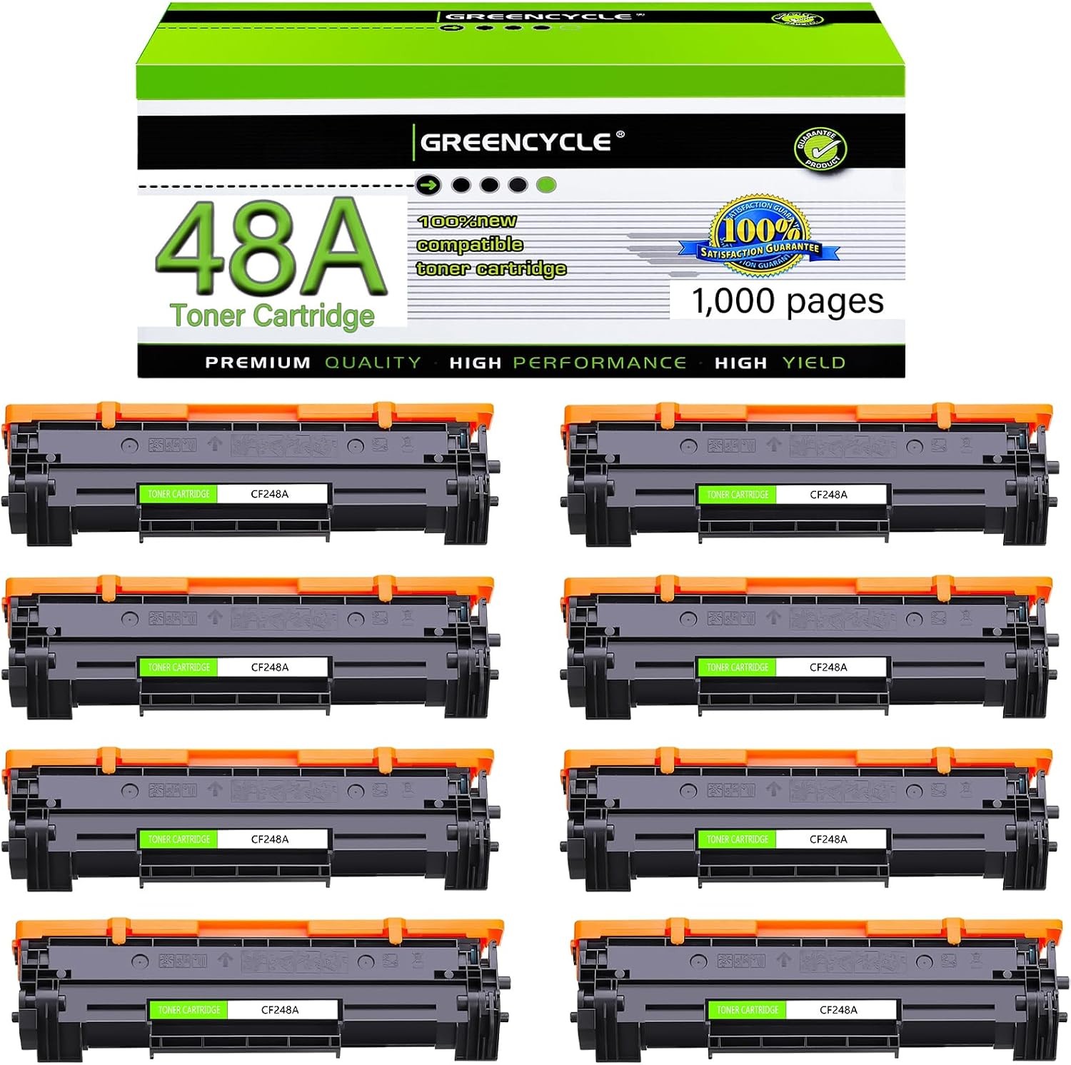 8PK CF248A 48A Toner for HP LaserJet Pro M15a M15w M16 M28a M28w M29w MFP