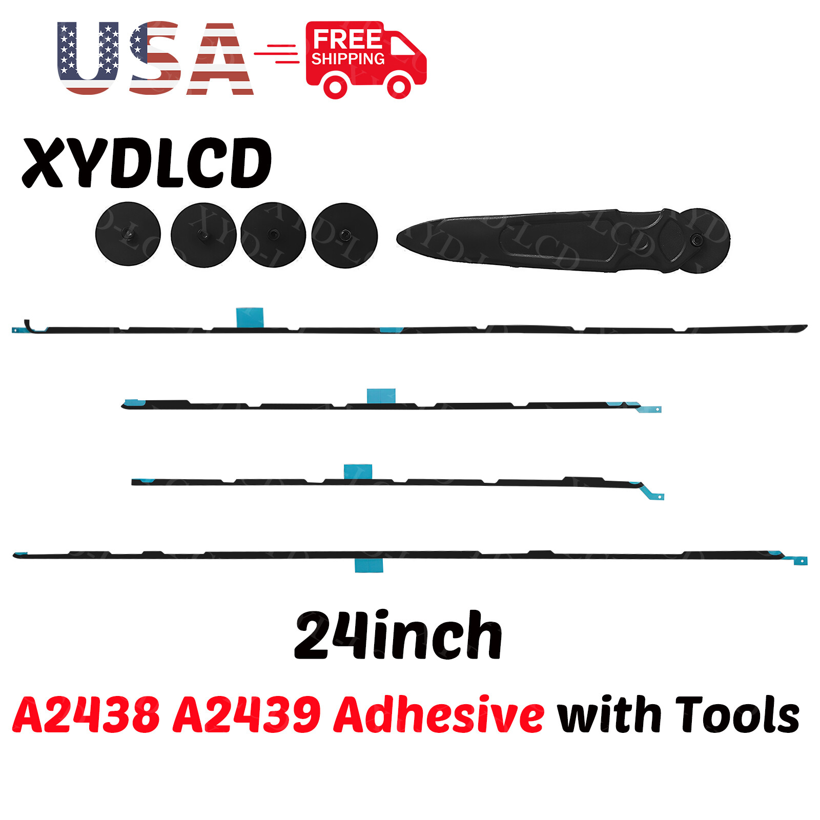 New 076-00498 LCD Display Adhesive Refill Kit for iMac 24″ M1 2021 A2438 A2439