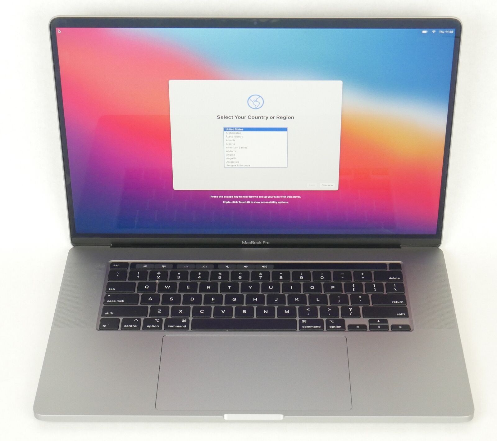 Apple MacBook Pro 16″ 2019 i9-9880H 2.3GHz 1TB 32GB RAM Radeon Pro 5500M NOAC
