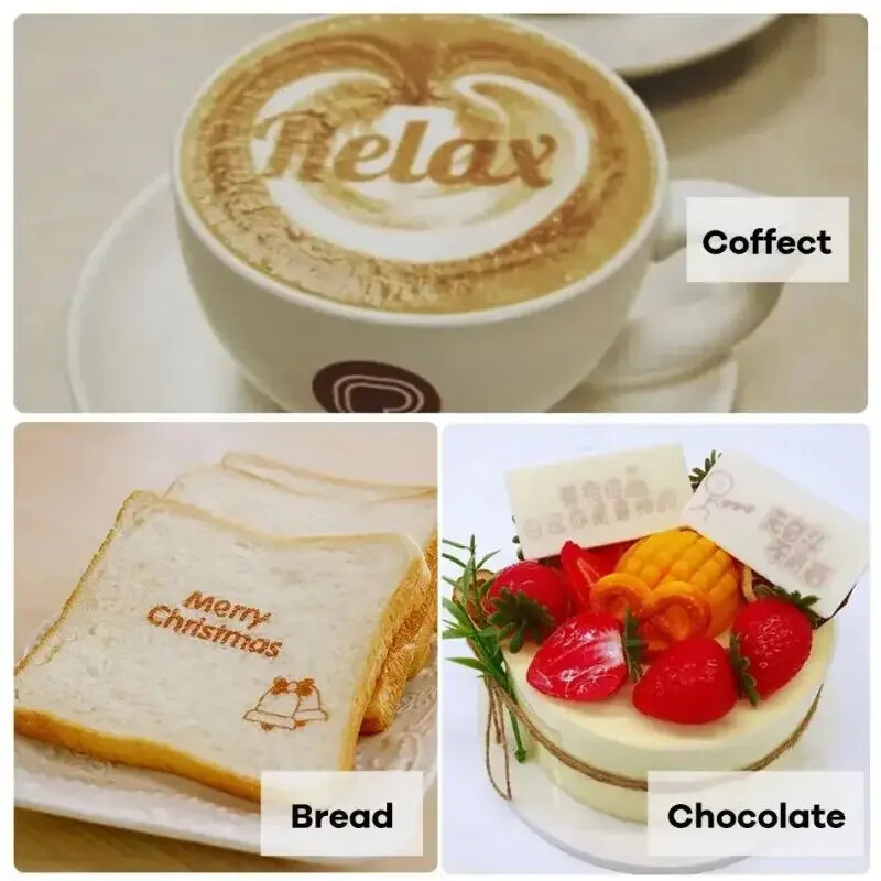 Handheld Food Color Inkjet Printer With Auxiliary Ruler WIFI Custom Edit HD