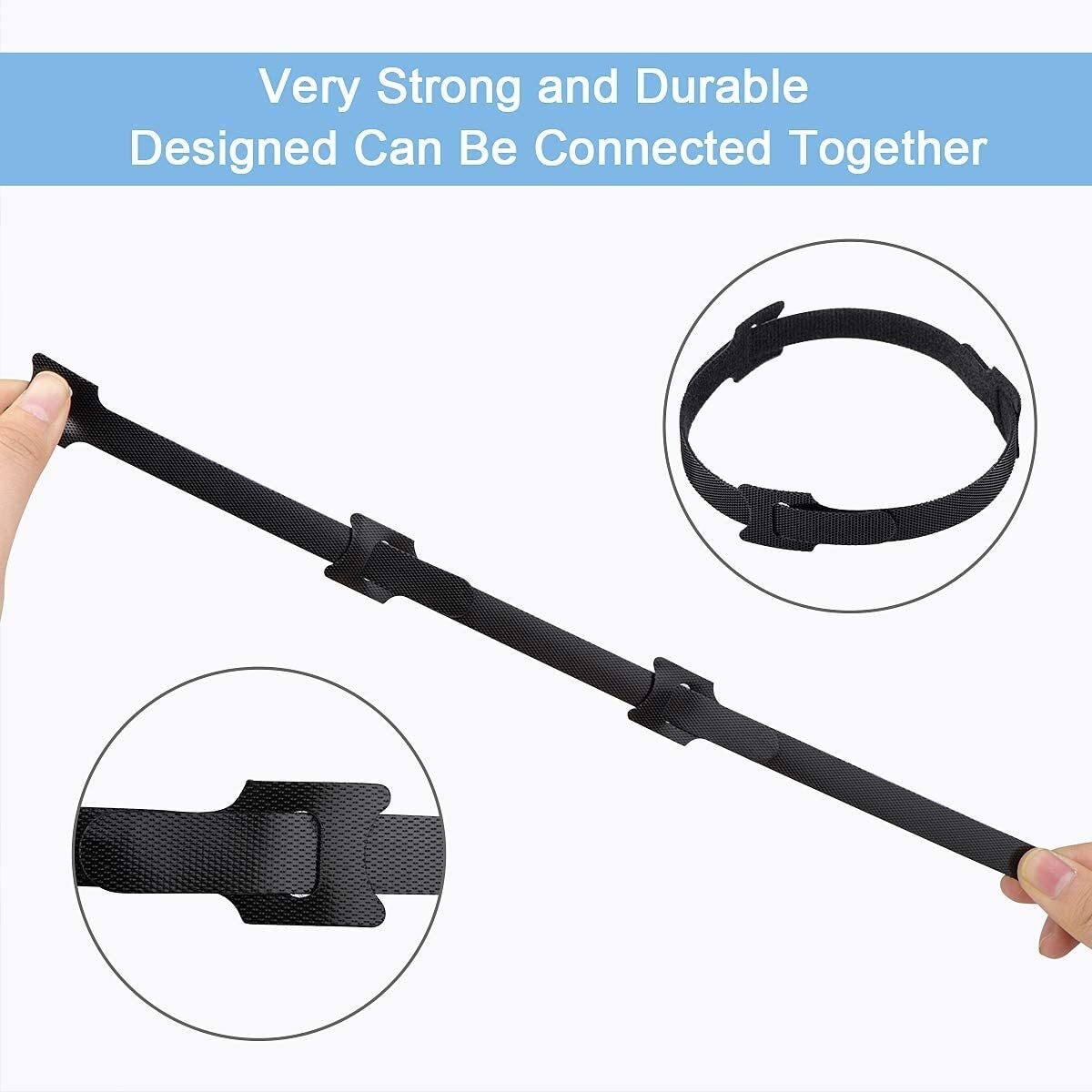 Reusable Cable Ties Hook Loop Wire Organizer Straps Nylon Cord Fastening Lot
