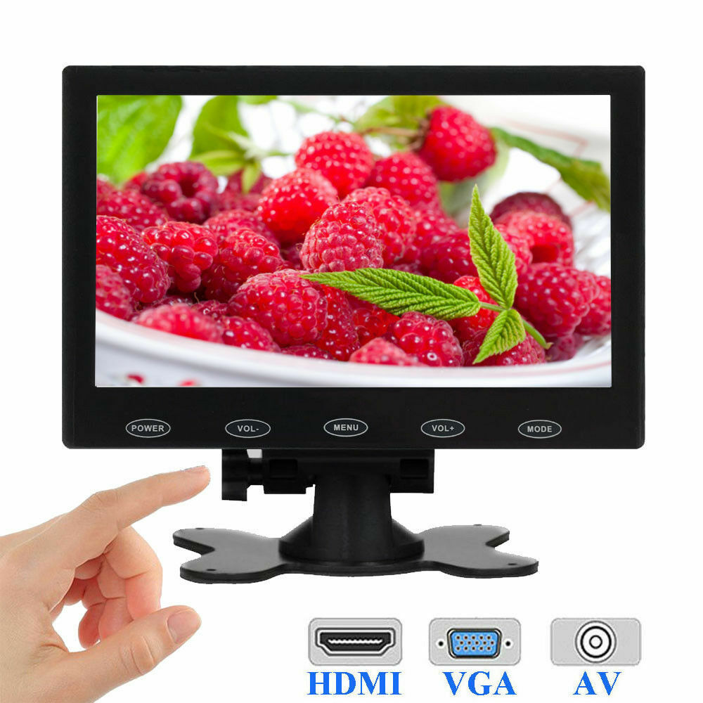 US-7” Portable Small Monitor HDMI LCD Screen for PC/TV/Security System VGA