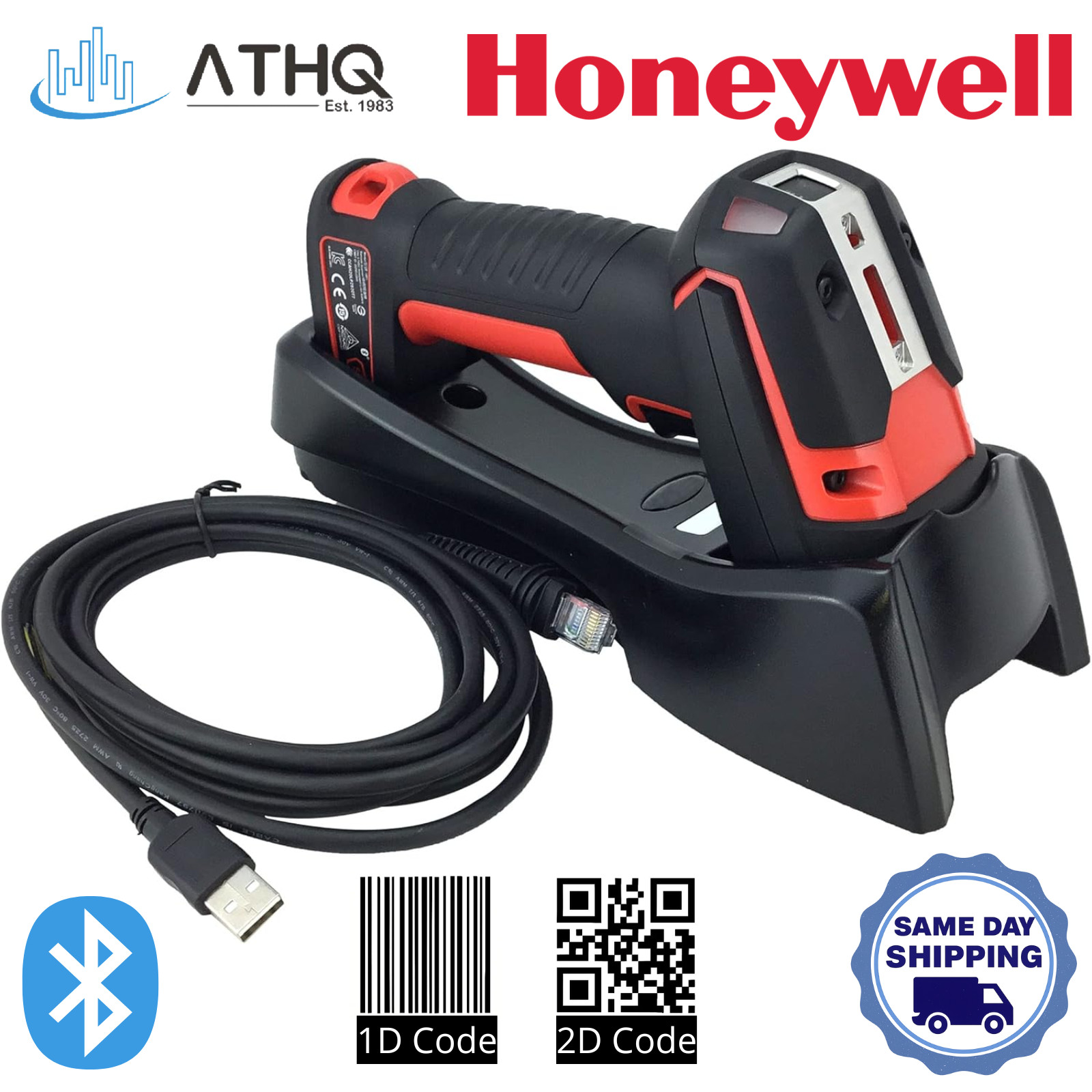 Honeywell Granit 1991iSR Wireless 1D 2D USB Barcode Scanner 1991ISR-3USB-5 NEW