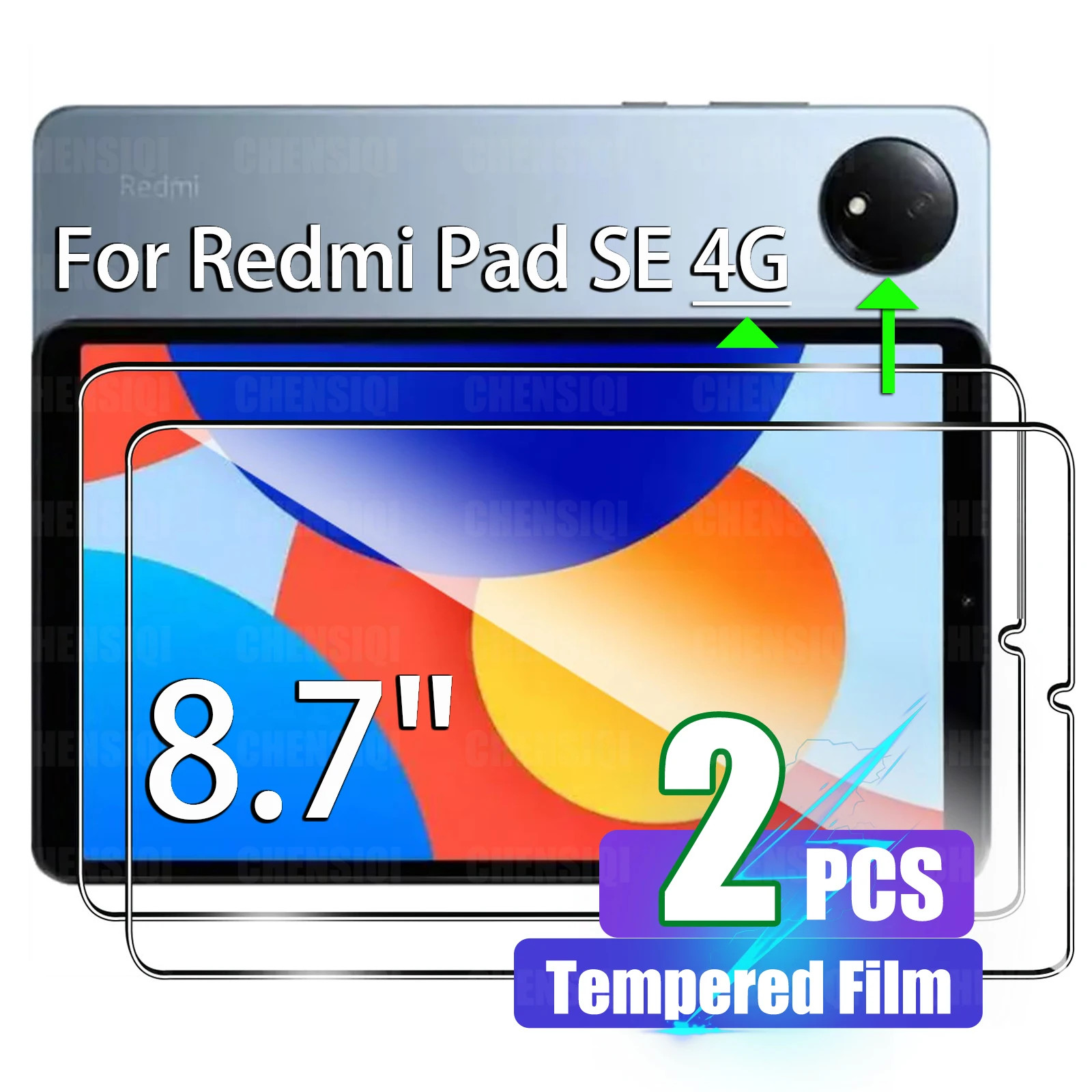 2PCS Redmi Pad SE 4G (8.7 Inch) 2024 Tempered Glass Film Cover Screen Protector