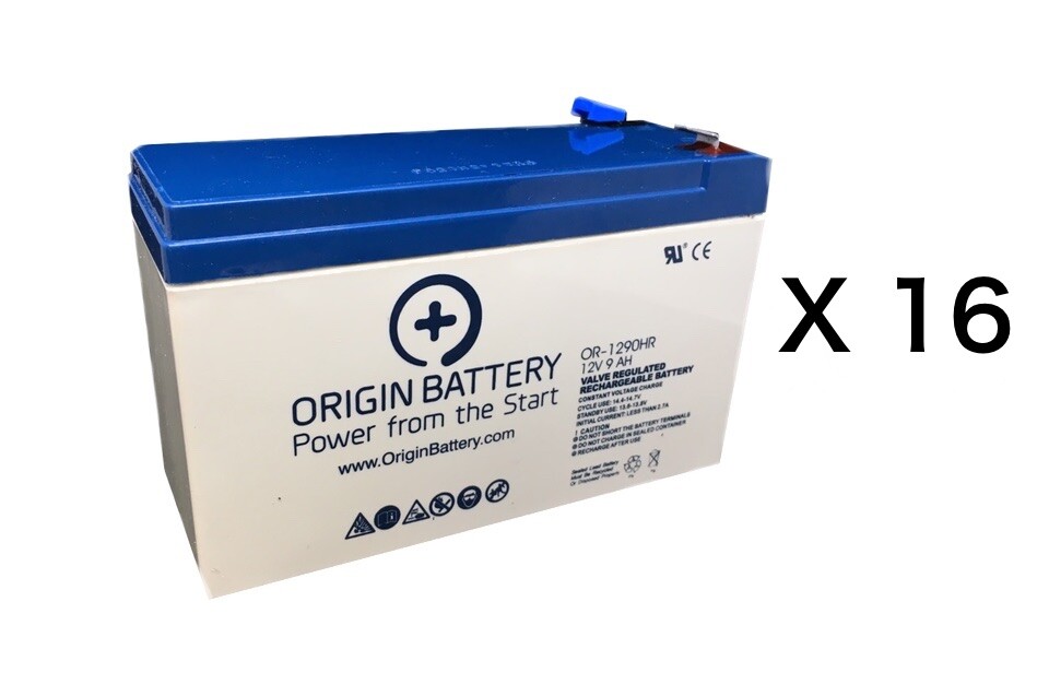CyberPower RB1290X16 Battery Replacement – 16 Pack 12V 9AH High-Rate Series