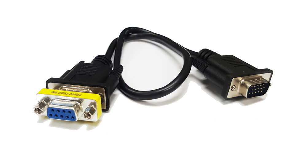CGA 9-Pin Female to D-Sub VGA Male 15 Pin Cable