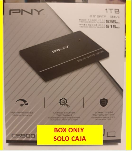 BOX ONLY FOR PNY – CS900 1TB Internal SSD SATA SOLO CAJA SIN SSD