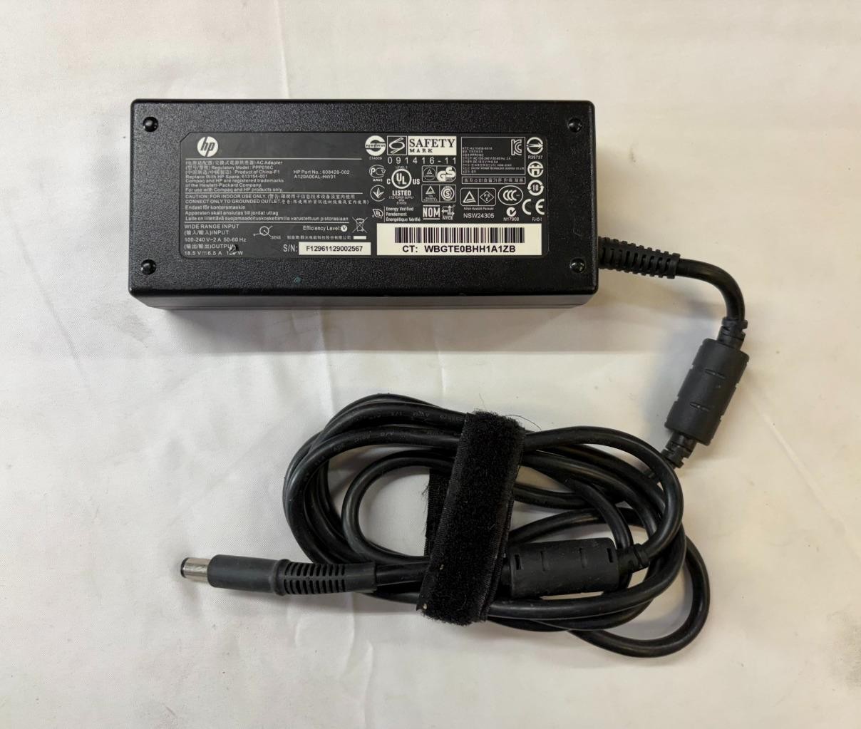Genuine OEM HP 120W AC Power Adapter Charger 18.5V 6.5A PPP016C